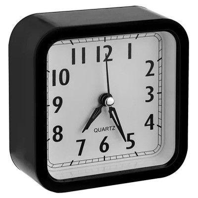 PERFEO (PF_C3165) Quartz часы-будильник "PF-TC-019", квадратные 10*10 см, чёрные