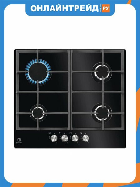 Газовая варочная поверхность Electrolux KGG6426K, 4 конфорки, закаленное стекло, 7950 Вт