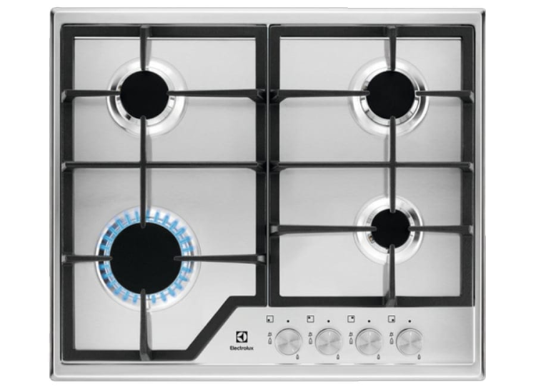 Газовая варочная поверхность Electrolux KGS6426SX, 4 конфорки, нержавеющая сталь, 7800 Вт