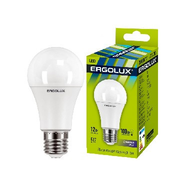 ERGOLUX LED-A60-12W-E27-6K (Эл.лампа светодиодная ЛОН 12Вт E27 6500K 172-265В)