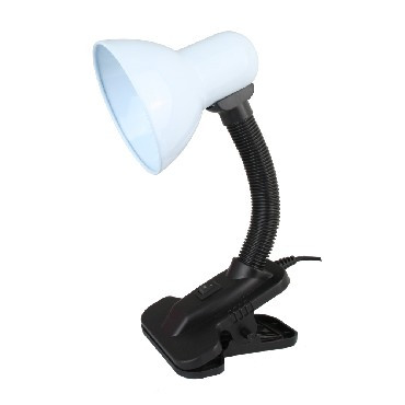 ULTRAFLASH UF-320P C01 белый (Светильник настольный с прищепкой 230В, 60Вт, E27, ЛОН)