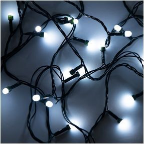 FUNRAY "Минишарики", SE-MINI-110W, 10М, 100LED, хол.белый,темно-зел.шн 0,7м, контр,
