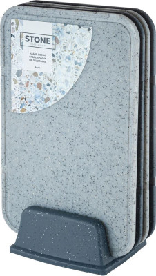 PLAST TEAM PT177512026 Stone на подставке 4шт. 200х120х340мм темный камень