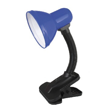ULTRAFLASH UF-320P C06 синий (Светильник настольный с прищепкой 230В, 60Вт, E27, ЛОН)