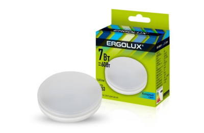ERGOLUX LED-GX53-7W-GX53-4K (Эл.лампа светодиодная 7Вт GX53 4500К 180-240В)