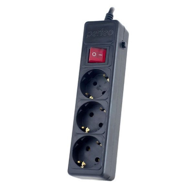 PERFEO (PF_A4668) "POWER+" - 3 роз - 5м - черный