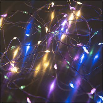 FUNRAY "Нить", SE-STRING-550M, 5м, 50 LED, мульти (4цв.), 3*АА, серебр. шнур 0,3м,