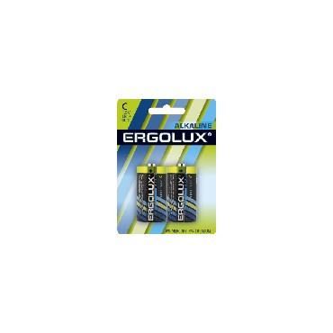 ERGOLUX (11751) LR14 ALKALINE BL-2 (LR14 BL-2, батарейка,1.5В)