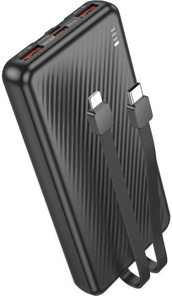 BOROFONE (6941991111853) BJ57 10000mAh 2USB+Type-C 2.4A 22.5W+PD 20W , Black
