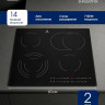 Электрическая варочная поверхность Electrolux EHF6547FXK, 4 конфорки, с зоной расширения, стеклокерамика, 7100 Вт