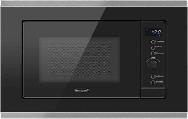 Микроволновая печь встраиваемая Weissgauff HMT-720 BX Grill, черный/нержавеющая сталь