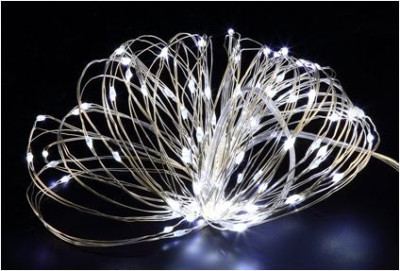 FUNRAY "Нить", SE-STRING-550W, 5м, 50 LED, холодный белый, 3*АА, серебр. шнур 0,3м,