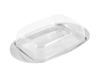 MALLONY Масленка из нерж стали с пластик крышкой серия OLIATORE, р-р 18*11*4 см (003879)