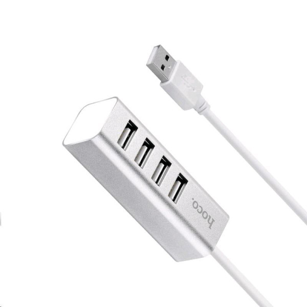 HOCO (6957531038146) HB1 USB-хаб 4хUSB серебро