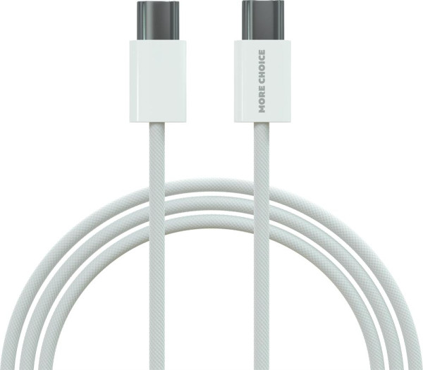 MORE CHOICE (4620202550361) K75a нейлон USB 3.0A PD 60W для Type-C Type-C 1м White