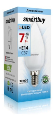 SMARTBUY (SBL-C37-07-60K-E14) C37-07W/6000/E14 (10)