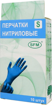 SFM Перчатки нитриловые голубые M (средн) 5 пар SFM, Германия