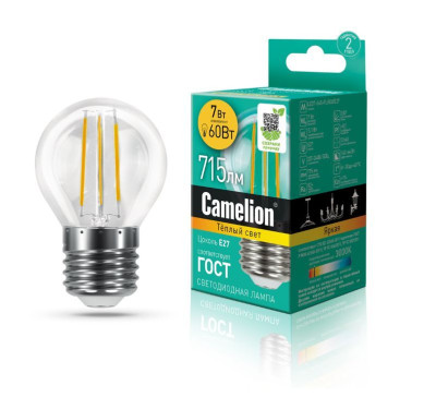 CAMELION (13457) LED7-G45-FL/830/E27