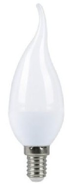 SMARTBUY (SBL-C37Tip-07-30K-E14) C37-07W/3000/E14 свеча на ветру матовая (10)