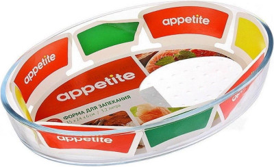 APPETITE PL10 стекл овал 35x24x6см/3,2л