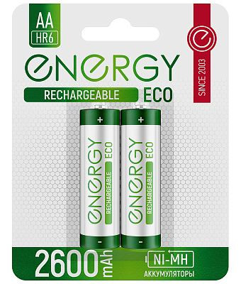 ENERGY Аккумулятор Energy Eco NIMH-2600-HR6/2B (АА) 104989