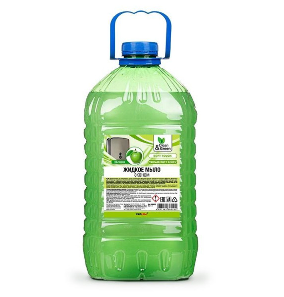 CLEAN&GREEN CG8010 Жидкое мыло "Soapy" эконом "яблоко" 5 кг.