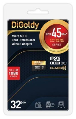 DIGOLDY 32GB microSDHC Class 10 UHS-1 Extreme [DG032GCSDHC10UHS-1-ElU1 w]