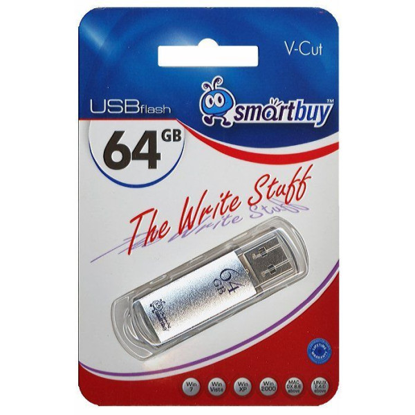 SMARTBUY (SB64GBVC-S) 64GB V-CUT SILVER