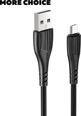 MORE CHOICE (4627151192772) K22mUSB 2.0A microUSB черный - 1,0m