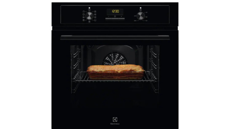 Встраиваемый электрический духовой шкаф Electrolux EOF3H40BK, 65 л, 250 °C, конвекция, гриль, разморозка, класс A