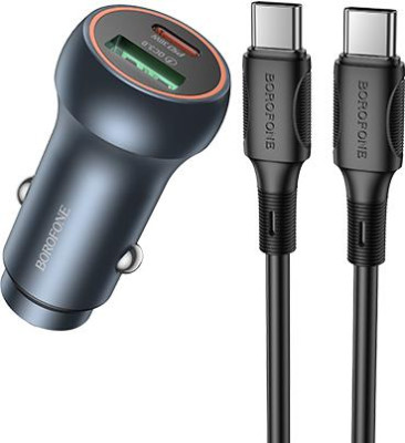 BOROFONE (6941991118616) BZ32Aaa 1USB+1Type-C 3.0A PD30W+QC3.0 , Metal grey