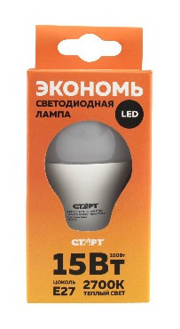 СТАРТ (17288) LEDGLS E27 15W30 WS