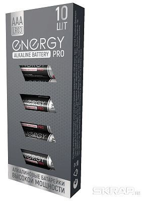 ENERGY Батарейка алкалиновая Energy Pro LR03/10K (ААА) 104975