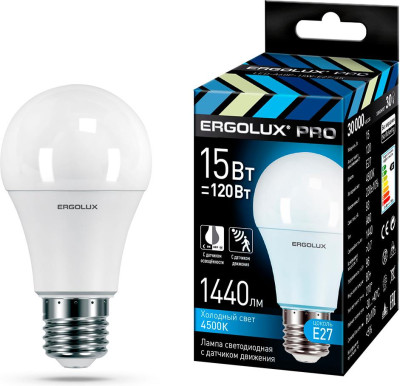ERGOLUX (14763) LED-A60P-15W-E27-4K PRO
