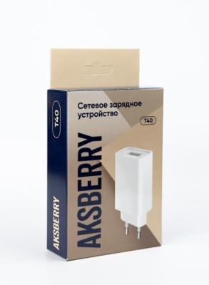 AKSBERRY (6900221580012) T40 1USB 24A + Lightning (белый)
