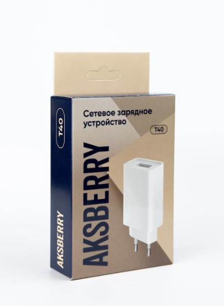 AKSBERRY (6900221580012) T40 1USB 24A + Lightning (белый)