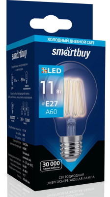 SMARTBUY (SBL-A60F-11-60K-E27) FIL A60-11W/6000/E27