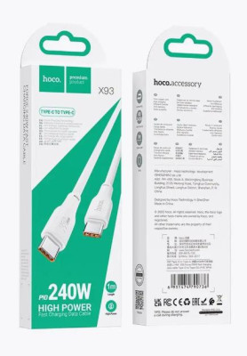 HOCO (6931474790736) X93aa 240W USB 5.0A PD 240W для Type-C Type-C , 1м - белый