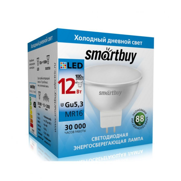 SMARTBUY (SBL-GU5.3-12-60K) LED-Gu5.3LED-12W/6000