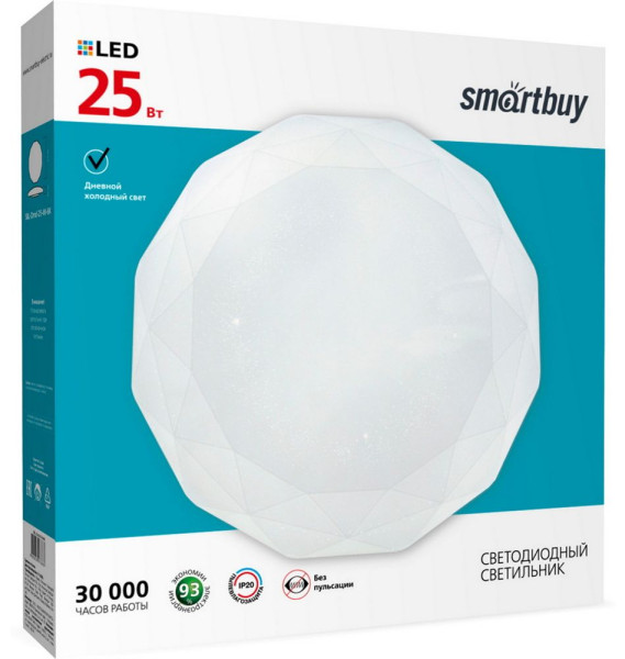 SMARTBUY (SBL-Dmd-25-W-6K) белый 25W Diamond