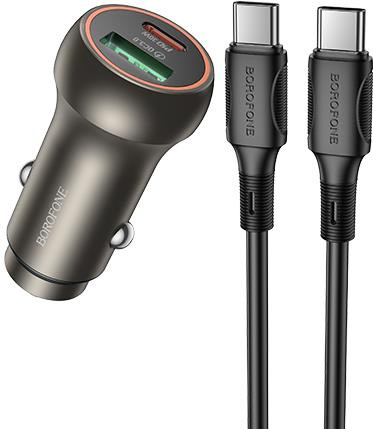 BOROFONE (6941991118685) BZ32Baa 1USB+1Type-C 3.0A PD30W , Gold
