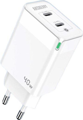 AKSBERRY (6974929202354) T44 USBC+USBC 40w Max (белый)
