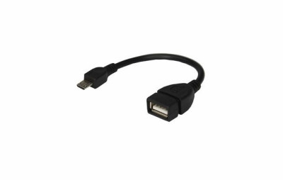 REXANT (18-1182) USB КАБЕЛЬ OTG MICRO USB НА USB ШНУР 0.15 М, ЧЕРНЫЙ