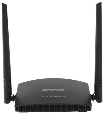 DIGMA Роутер беспроводной DWR-N301 N300 10/100BASE-TX черный (упак.:1шт)