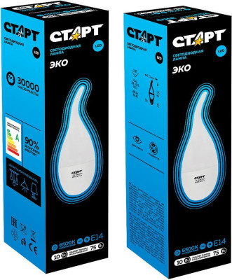 СТАРТ (17265) LEDFlameE14 10W 65 WS 10/101 черный