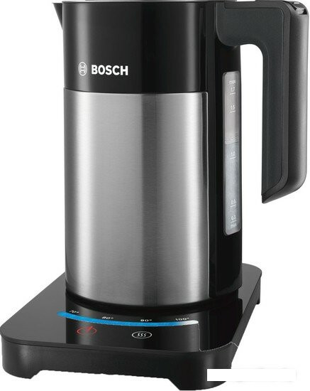 Чайник электрический Bosch TWK7203 1.7л. 2200Вт черный/серебристый корпус: металл/пластик
