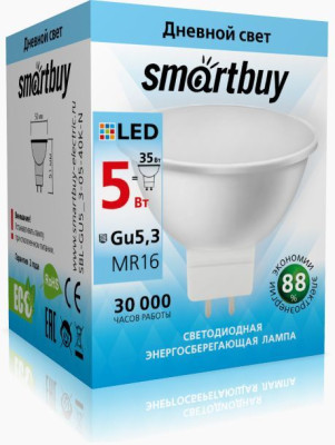 SMARTBUY (SBL-GU5.3-05-40K-N) LED-Gu5.3LED-05W/4000