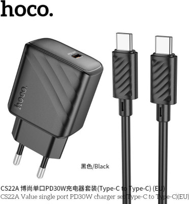 HOCO (6942007609937) CS22Aaa 1Type-C 3.0A PD 30W 1м , Black
