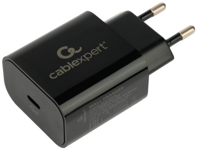 Cablexpert (21076) 20Вт, 3А, QC3.0/PD, 1 порт Type-C, черный, пакет