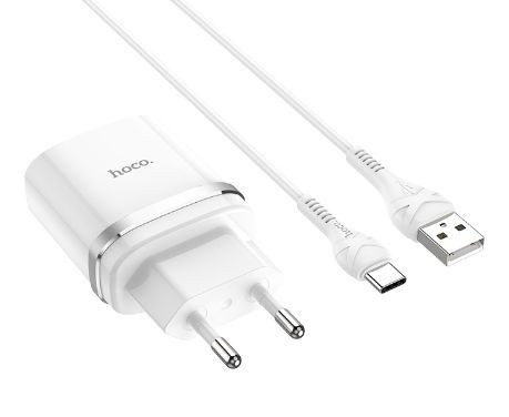 HOCO C12Q SMART QC3.0 + TYPE-C (белый) СЗУ